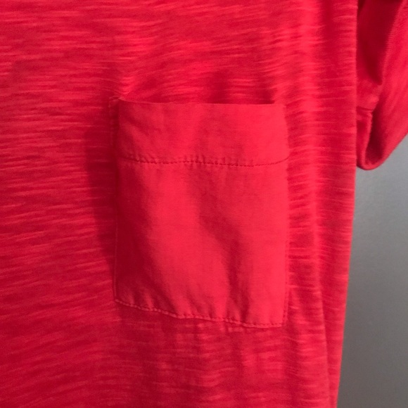 NWT Mossimo Dutti Small Red Cotton T-Shirt with Front Pocket - Picture 5 of 9